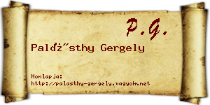 Palásthy Gergely névjegykártya
